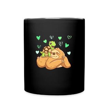 J’aime ma chérie paresseuse Amour Saint-Valentin - Mug uni - noir - Devant