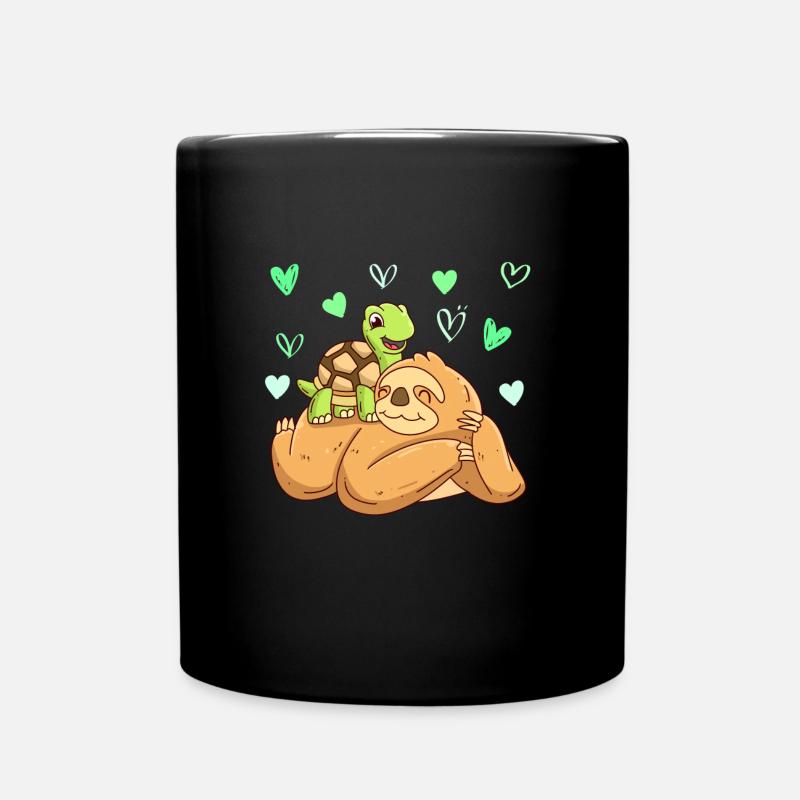 Ich liebe mein Faultier Schatz Liebe Valentinstag - Tasse einfarbig - Schwarz