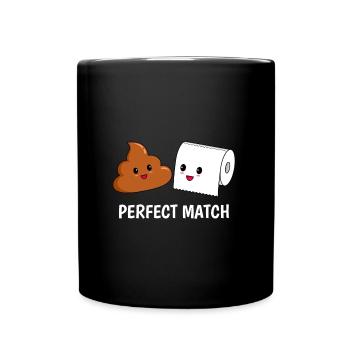 You complete me perfect match Valentine's Day - Full Colour Mug - black - Front