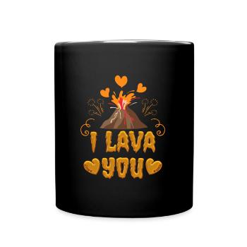 I love you Valentine's Day - Full Colour Mug - black - Front