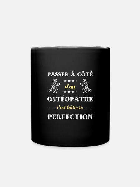 perfection osteopathe homme humour osteopathie - Mug uni - noir