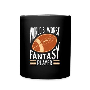 Schlechtester Fantasy Football Spieler - Tasse einfarbig - Schwarz - Vorne