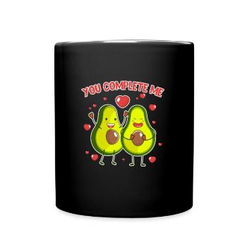 Ehepaar Liebespaar Avocado Liebe Valentinstag - Tasse einfarbig - Schwarz - Vorne