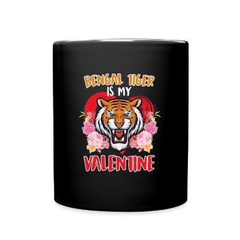 Honey I Love Bengal Tiger Valentine's Day - Full Colour Mug - black - Front