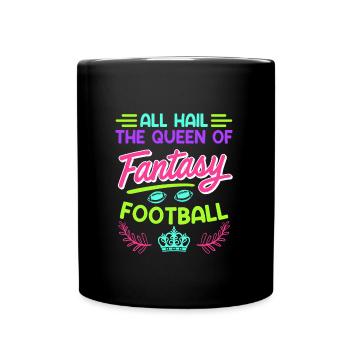 Reine du football Fantasy - Mug uni - noir - Devant