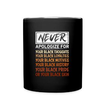 Blacknificient Afro fier couleur de peau foncée Afrique - Mug uni - noir - Devant