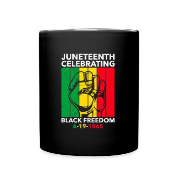 Juneteenth gratuit depuis 1865 Black History USA Afrique - Mug uni - noir - Devant