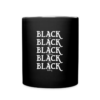 Noir fier couleur de peau foncée Afro Amérique Afrique - Mug uni - noir - Devant