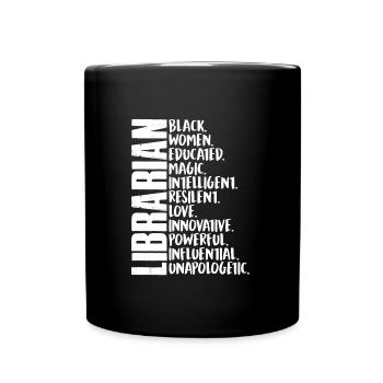 Librarian Black History African Woman - Full Colour Mug - black - Front