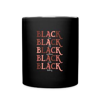 Noir fier couleur de peau foncée Afro Amérique Afrique - Mug uni - noir - Devant