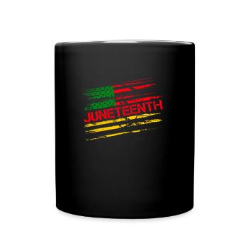 Celebrate Juneteenth USA America African Woman - Full Colour Mug - black - Front