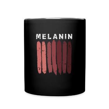 Mélanine couleur peau foncée 100 % mélanine Afrique - Mug uni - noir - Devant