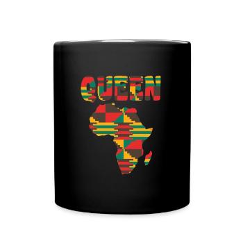 Afrika African Queen Black Pride Afrikanische Frau - Tasse einfarbig - Schwarz - Vorne