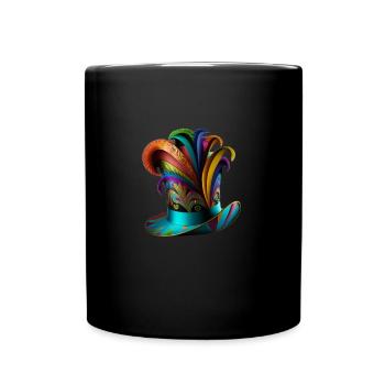 Chapeau de carnaval coloré Chapeau de carnaval - Mug uni - noir - Devant