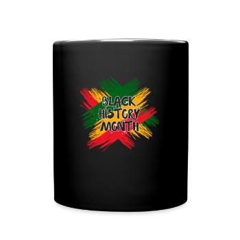 Black History Month USA Afro Amerika Afrika - Tasse einfarbig - Schwarz - Vorne
