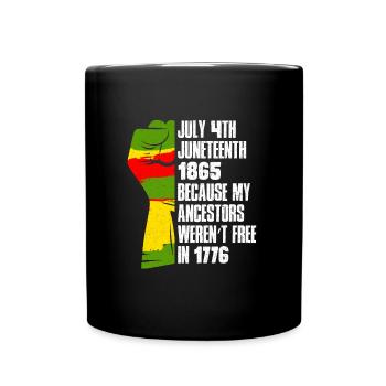 Juneteenth gratuit depuis 1865 Black History USA Afrique - Mug uni - noir - Devant
