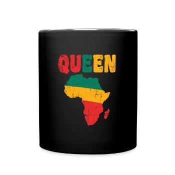 Afrika African Queen Black Pride Afrikanische Frau - Tasse einfarbig - Schwarz - Vorne
