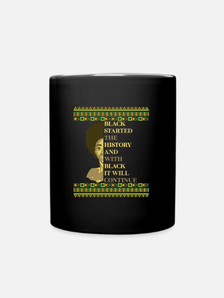 L’histoire des Noirs une femme africaine forte - Mug uni - noir