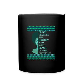 Black History a strong African woman - Full Colour Mug - black - Front