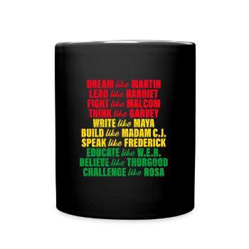 Black History Martin Luther King Geschichte Afrika - Tasse einfarbig - Schwarz - Vorne