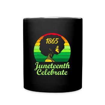 Afro Hair Afro American African Woman - Full Colour Mug - black - Front
