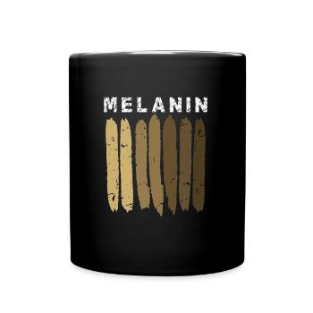 Mélanine couleur peau foncée 100 % mélanine Afrique - Mug uni - noir - Devant