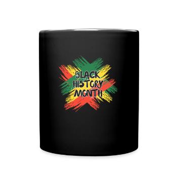 Black History Month USA Afro Amerika Afrika - Tasse einfarbig - Schwarz - Vorne