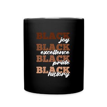 Blacknificient Afro fier couleur de peau foncée Afrique - Mug uni - noir - Devant