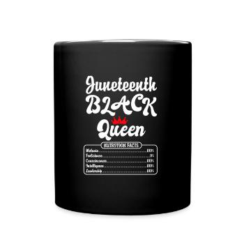 Juneteenth Black Queen African Woman - Full Colour Mug - black - Front