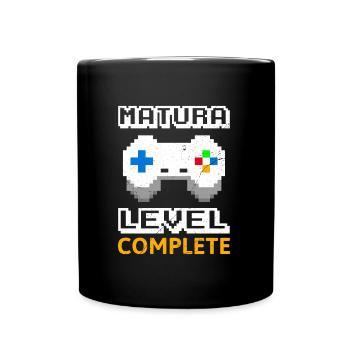 Matura 2023 Level complete Gamer Maturanten - Tasse einfarbig - Schwarz - Vorne