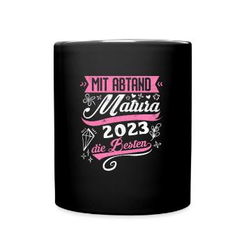 Matura 2023 mit Abstand die Besten Maturanten - Tasse einfarbig - Schwarz - Vorne