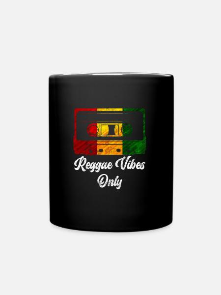 Reggae Vibes Only Reggae Afro - Tasse einfarbig - Schwarz