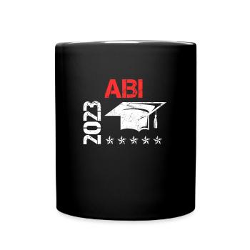 Abitur 2023 geschafft Abi Abiturient - Tasse einfarbig - Schwarz - Vorne