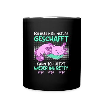 Maturant 2023 kann ich wieder ins Bett? - Tasse einfarbig - Schwarz - Vorne
