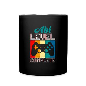 Abitur Level complete Abi 2023 Gamer - Tasse einfarbig - Schwarz - Vorne