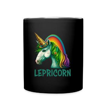 Einhorn St Patrick's Day Damen Irland Lepricorn - Tasse einfarbig - Schwarz - Vorne
