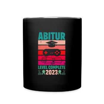Abitur 2023 Level Complete Gamer Abitur Abiturient - Tasse einfarbig - Schwarz - Vorne