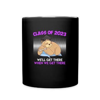 Abitur Faultier Abi 2023 Klasse 2023 Abiturienten - Tasse einfarbig - Schwarz - Vorne