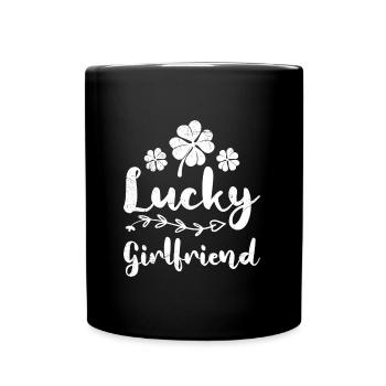 Lucky Girlfriend Ireland St Patrick's Day Girlfriend - Full Colour Mug - black - Front