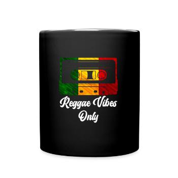 Reggae Vibes Only Reggae Afro - Tasse einfarbig - Schwarz - Vorne