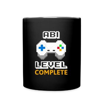 Abitur Level complete Abi 2023 Gamer - Tasse einfarbig - Schwarz - Vorne