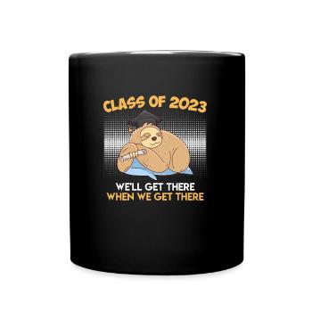 Abitur Faultier Abi 2023 Klasse 2023 Abiturienten - Tasse einfarbig - Schwarz - Vorne