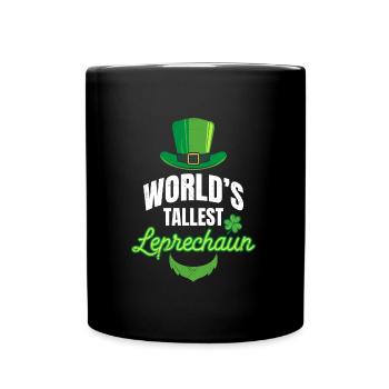World Largest Leprechaun Irish St Patrick's Day - Full Colour Mug - black - Front