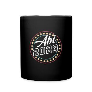 Abi 2023 Abitur Abiturient Schulabschluss - Tasse einfarbig - Schwarz - Vorne