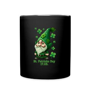 St Patrick's Day Ireland Leprechaun - Full Colour Mug - black - Front