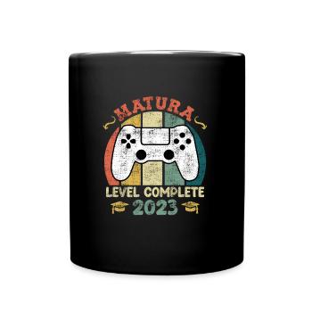 Matura Level complete Maturanten Gamer - Tasse einfarbig - Schwarz - Vorne