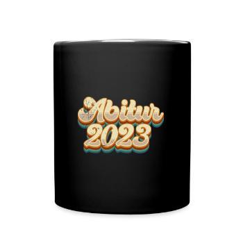 Abi 2023 Abitur Abiturient - Tasse einfarbig - Schwarz - Vorne