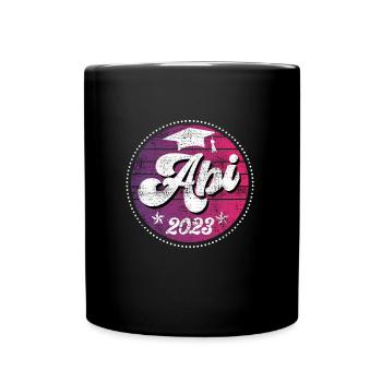 Abitur 2023 geschafft Abi Abiturient - Tasse einfarbig - Schwarz - Vorne