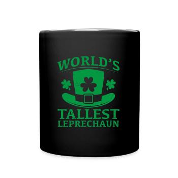 World Largest Leprechaun Irish St Patrick's Day - Full Colour Mug - black - Front