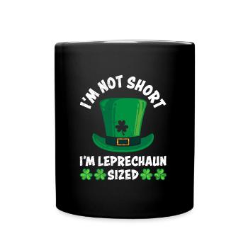 Pas petit Leprechaun taille St Patrick - Mug uni - noir - Devant